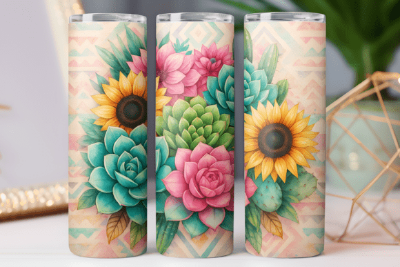 Boho Floral Tumbler Graphics for Tumbler Wraps