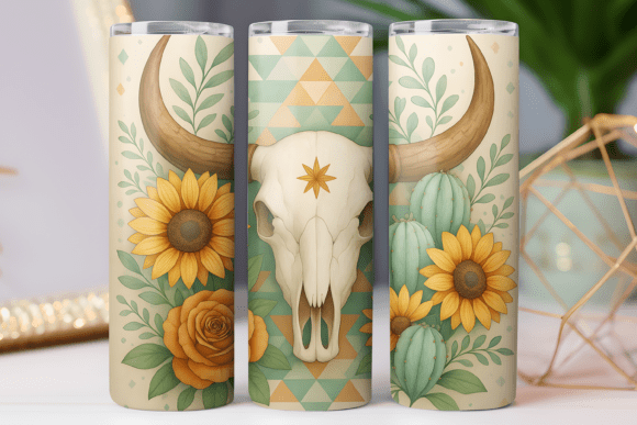 Boho Floral Tumbler Wrap Graphics for Tumbler Wraps