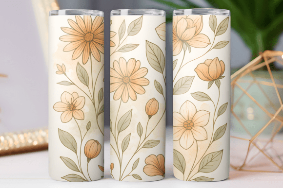 Boho Floral Tumbler Wraps: Graphics Design Review
