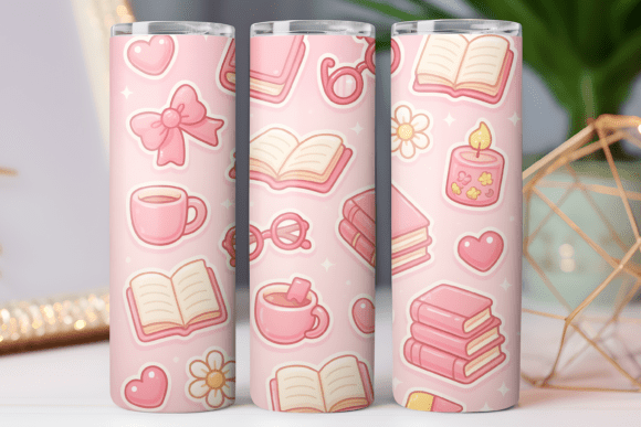 Book Lover Tumbler Skinny Png Wrap Graphics 20oz