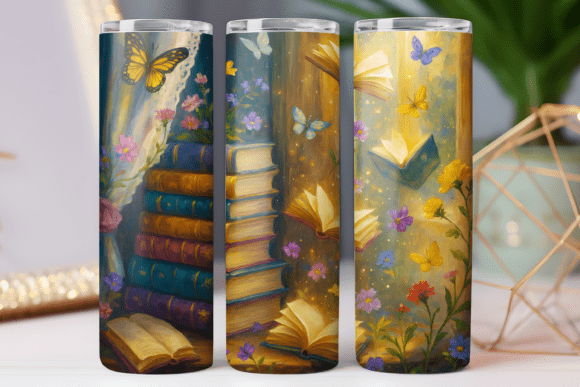 Book Lover Tumbler Wrap 20oz: Graphics & Tumbler Wraps