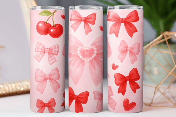 Bow Valentine Graphics: Tumbler Wraps for Crafters
