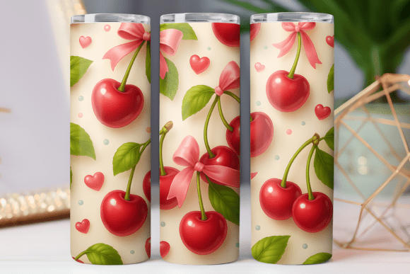 Cherry Bow Tumbler Wrap 20oz Png Skinny Graphics Review