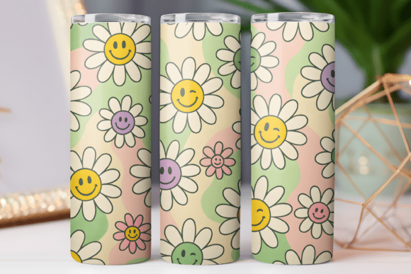 Daisy Smile Flower Tumbler Wrap Art Graphics Review