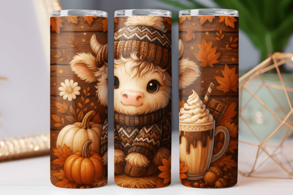 Fall Season Tumbler Wrap Design for Graphics