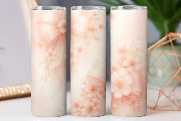 Floral Coquette Tumbler Wrap Design: Graphics & Tumbler Wraps