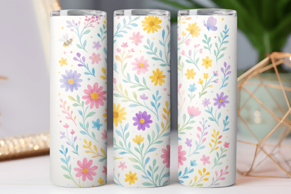 Floral Tumbler Wrap Graphics for Tumbler Wraps Projects