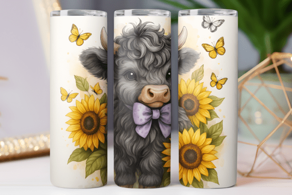 Highland Cow Tumbler Design: A Designer's Take