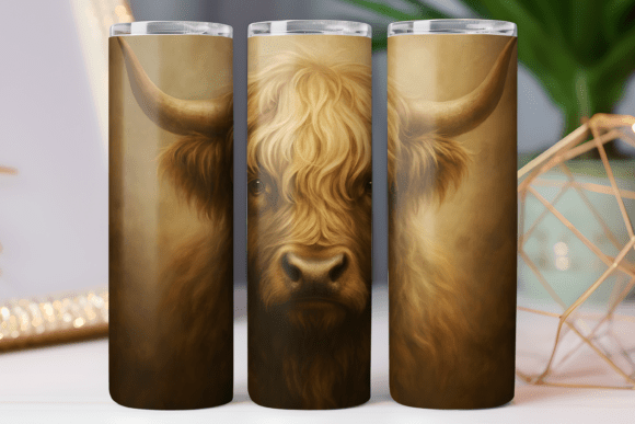 Highland Cow Tumbler Wrap: Graphics for Tumbler Wraps