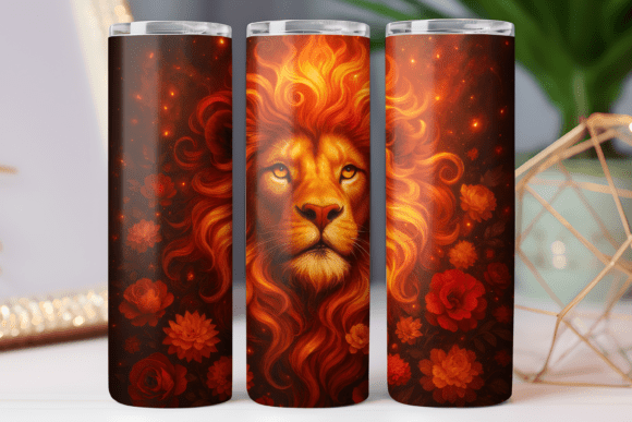 Lion Floral Tumbler Wrap Graphics & Tumbler Wraps Review