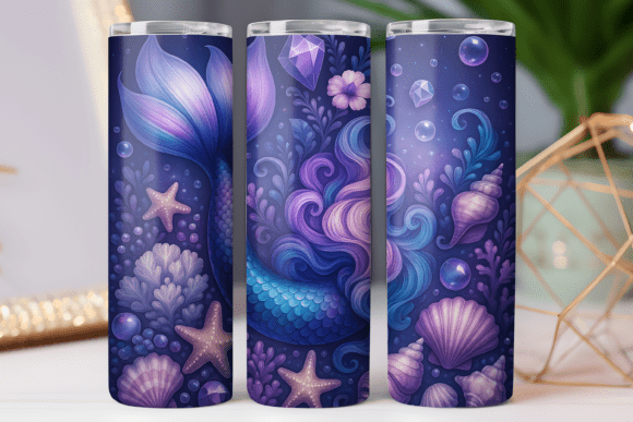 Mermaid Tumbler Wrap 20oz Design Png Art Graphics and Tumbler Wraps Review
