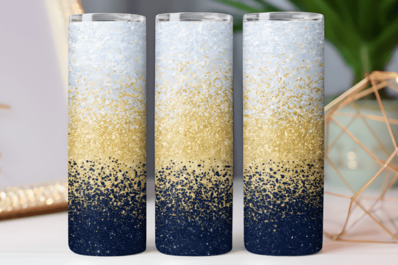 Opal and Gold Tumbler Wrap Graphics
