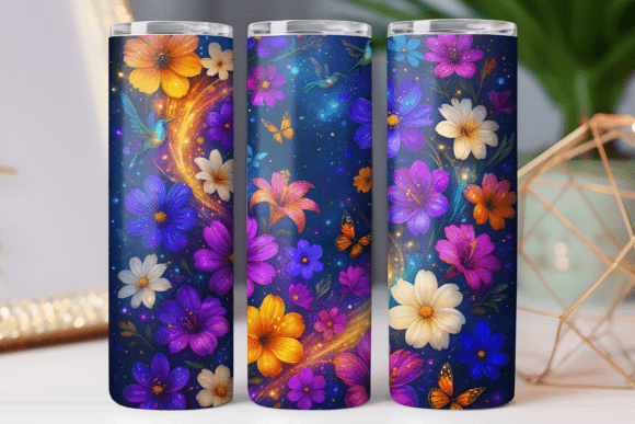 Spring Flower Tumbler Wrap Design Graphics Review