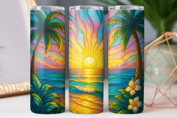 Stained Glass Art Tumbler Wrap: Graphics & Tumbler Wraps