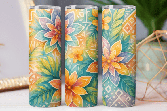 Tropical Pattern Tumbler Wrap Graphics: A Designer Review