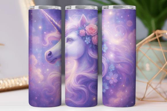 Unicorn Tumbler Wrap Skinny 20oz: Graphics & Tumbler Wraps